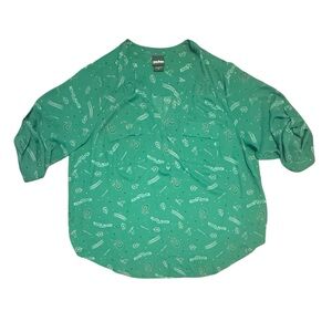 Torrid Harry Potter Slytherin Harper Green Blouse 3X